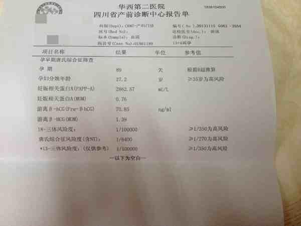 请懂的宝妈帮忙看看早唐结果正常吗?谢了
